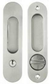 Oval lockable flush pull with KEY FPO127K