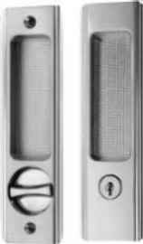 Square lockable flush pull with key FPS130K